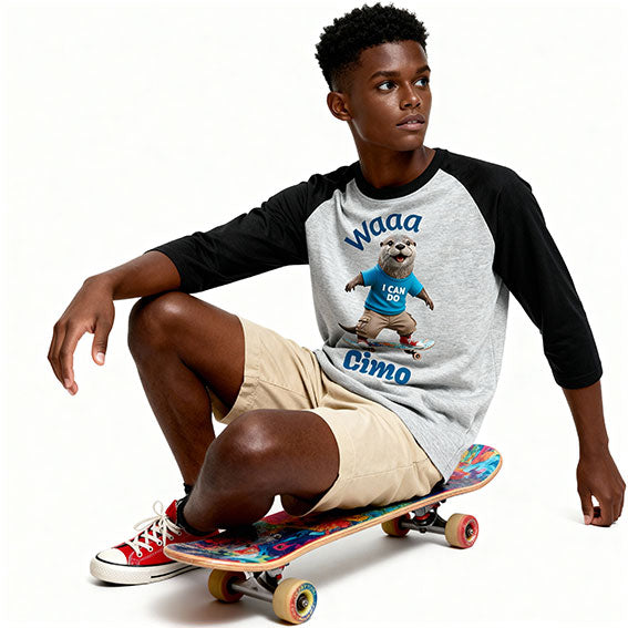 Gimo "I Can Do" Skater Raglan Tee