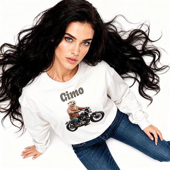 Gimo the Biker Otter - Youth Graphic Crewneck Sweatshirt