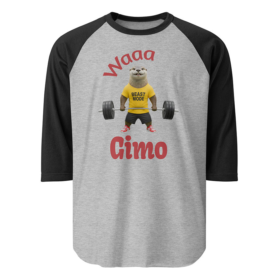 Gimo "Beast Mode" – Unisex 3/4 Sleeve Raglan Shirt